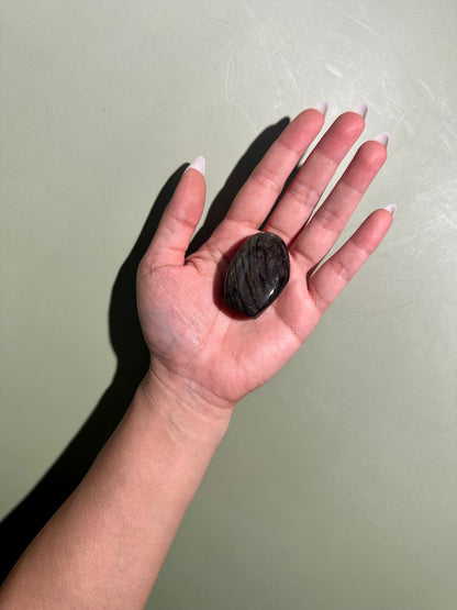 Small Silver Flash Labradorite Standing  Freeform – Option H