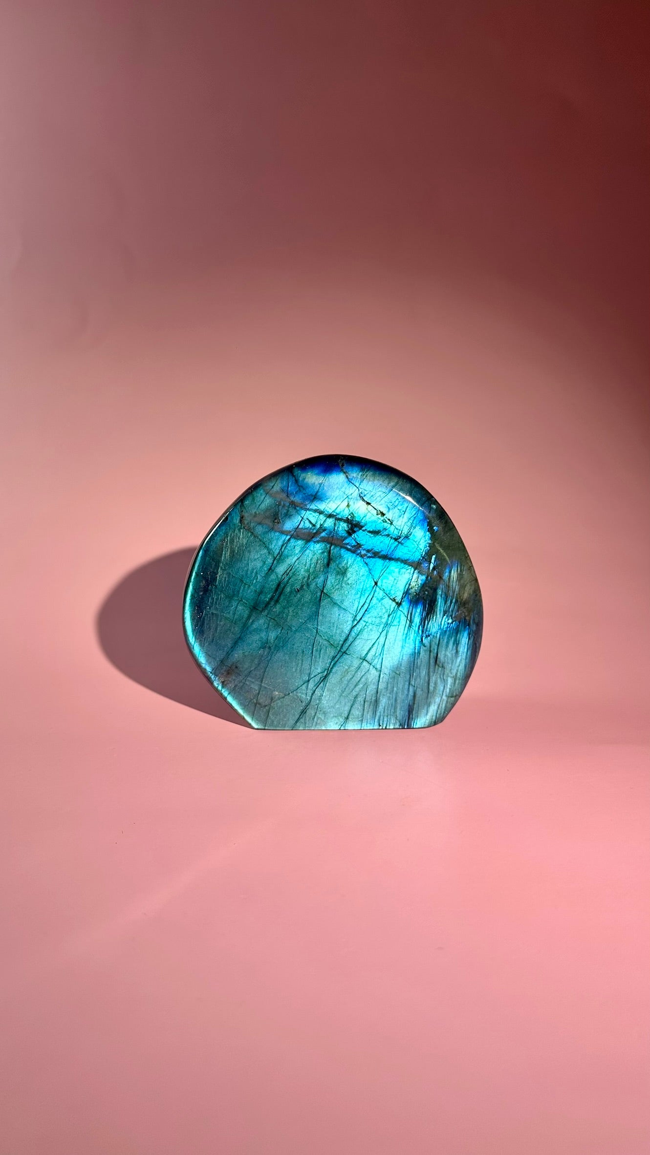 Large Blue Flash Labradorite Standing Freeform – Option C