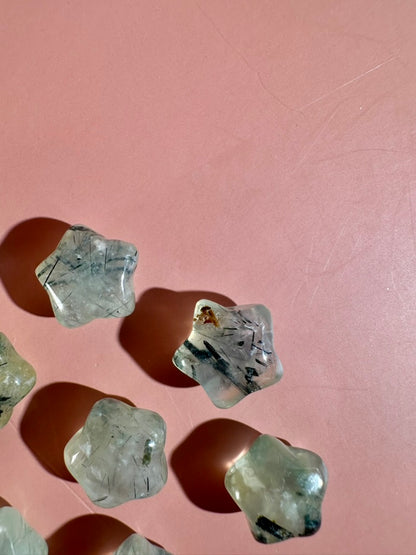 Mini Prehnite Star | Green Celestial Crystal Carving