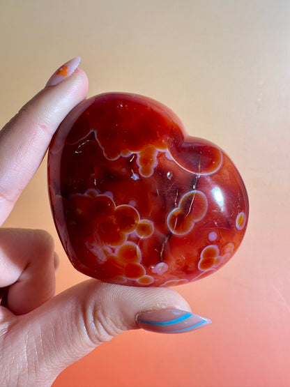 Carnelian Heart – Option B | Joy, Creativity & Positive Energy Crystal