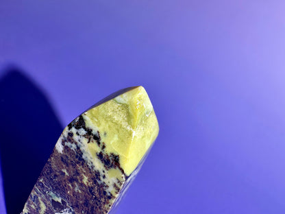 Perfectly Imperfect Serpentine with Pyrite Tower (Peru) Option A Misfit | Chipped Tip | Grounding Crystal
