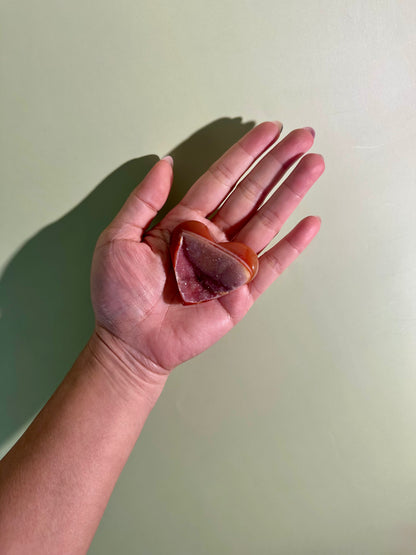 Small Carnelian Heart Option D | Confidence, Strength & Positive Energy Crystal