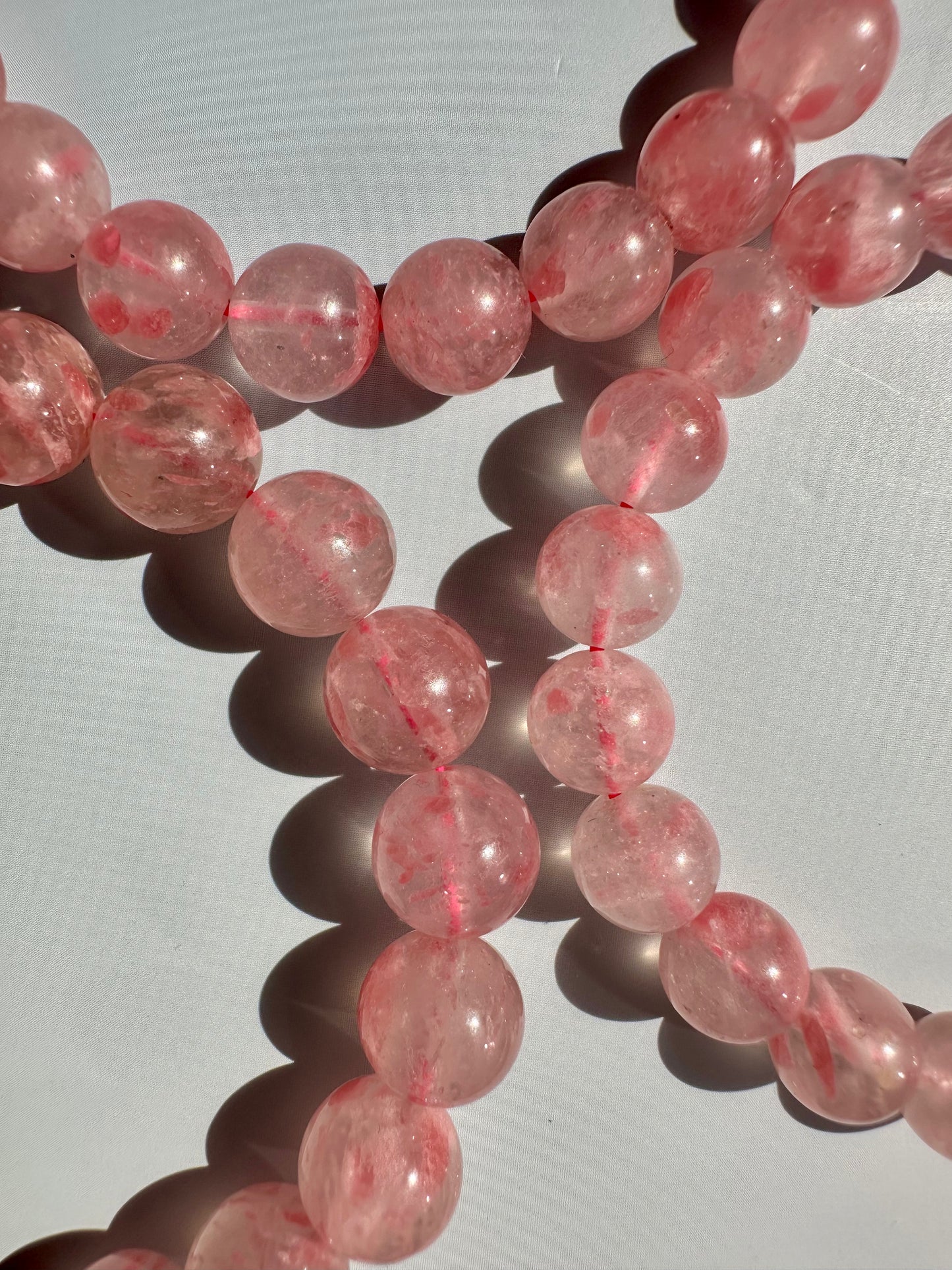 8mm Rhodonite Blossom Beaded Bracelet