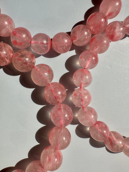 8mm Rhodonite Blossom Beaded Bracelet