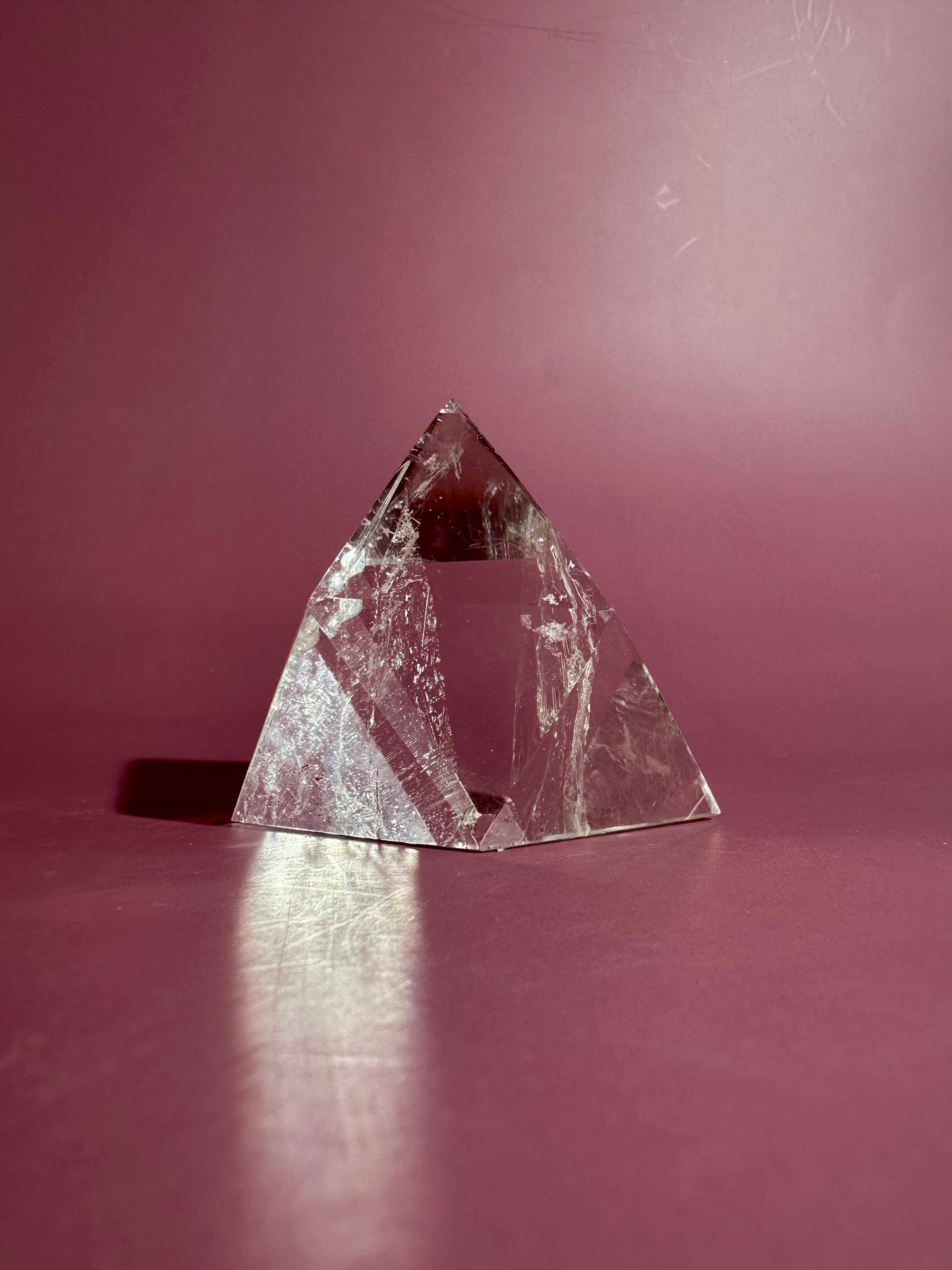 Clear Quartz Geometric Prism – Option A