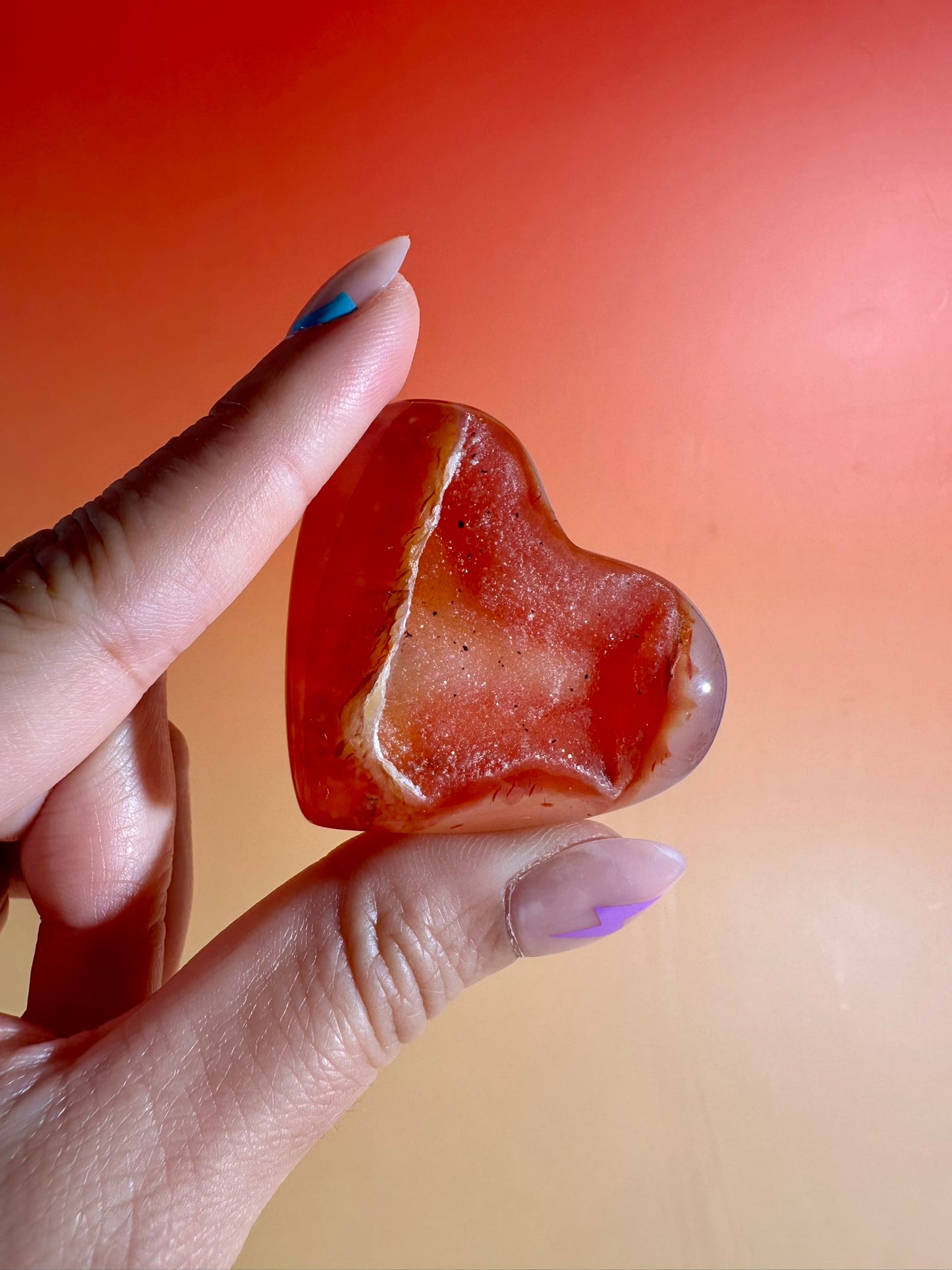 Small Carnelian Heart Option F | Passion, Motivation & Joy Crystal
