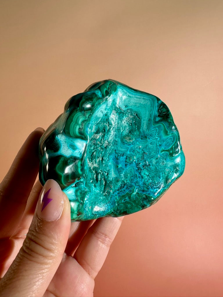Malachite Chrysocolla Malacolla Polished Specimen Option I | Rare Congo Mineral
