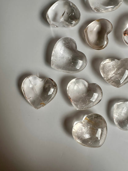 Small Clear Quartz Heart
