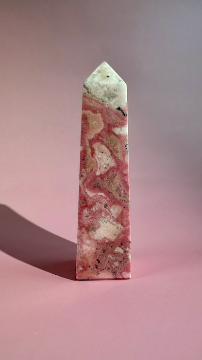 Peruvian Rhodonite Tower – Option A