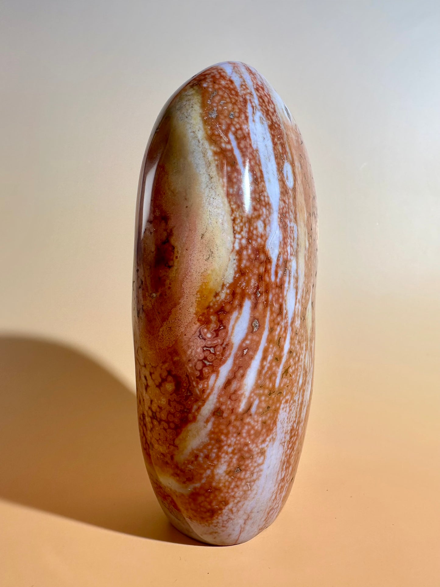 Orange & Peach Ocean Jasper Standing Freeform | One of a Kind Joy, Renewal & Collector Crystal