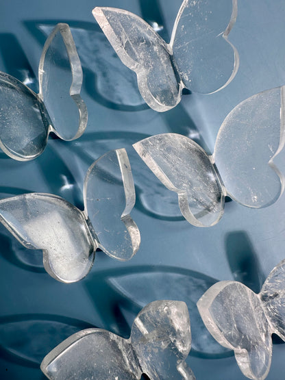 3D Himalayan Clear Quartz Butterfly Carving