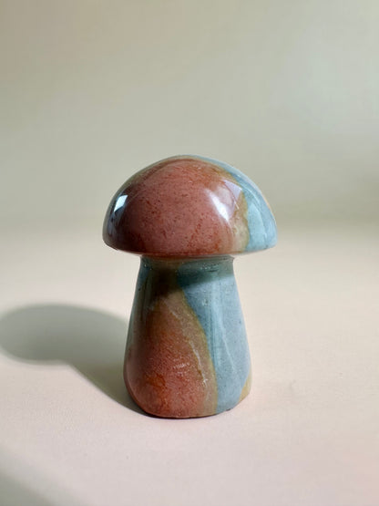 Small Polychrome Jasper Mushroom