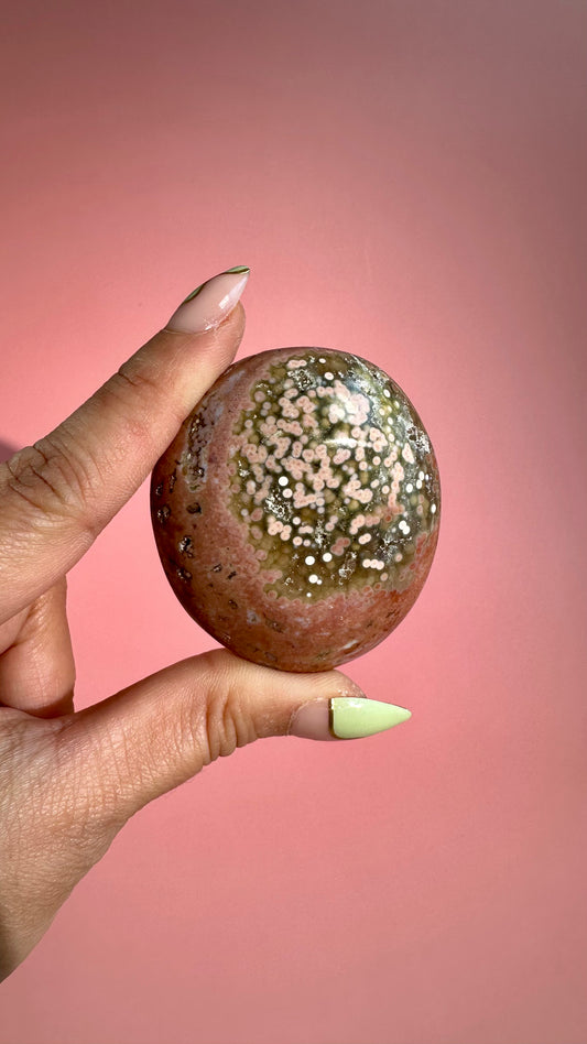 Ocean Jasper Palm Stone – Option C