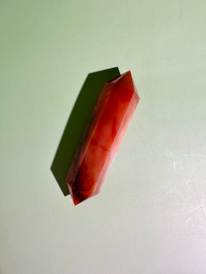 Carnelian Double Terminated Point – Option B | Creativity, Confidence & Success Energy