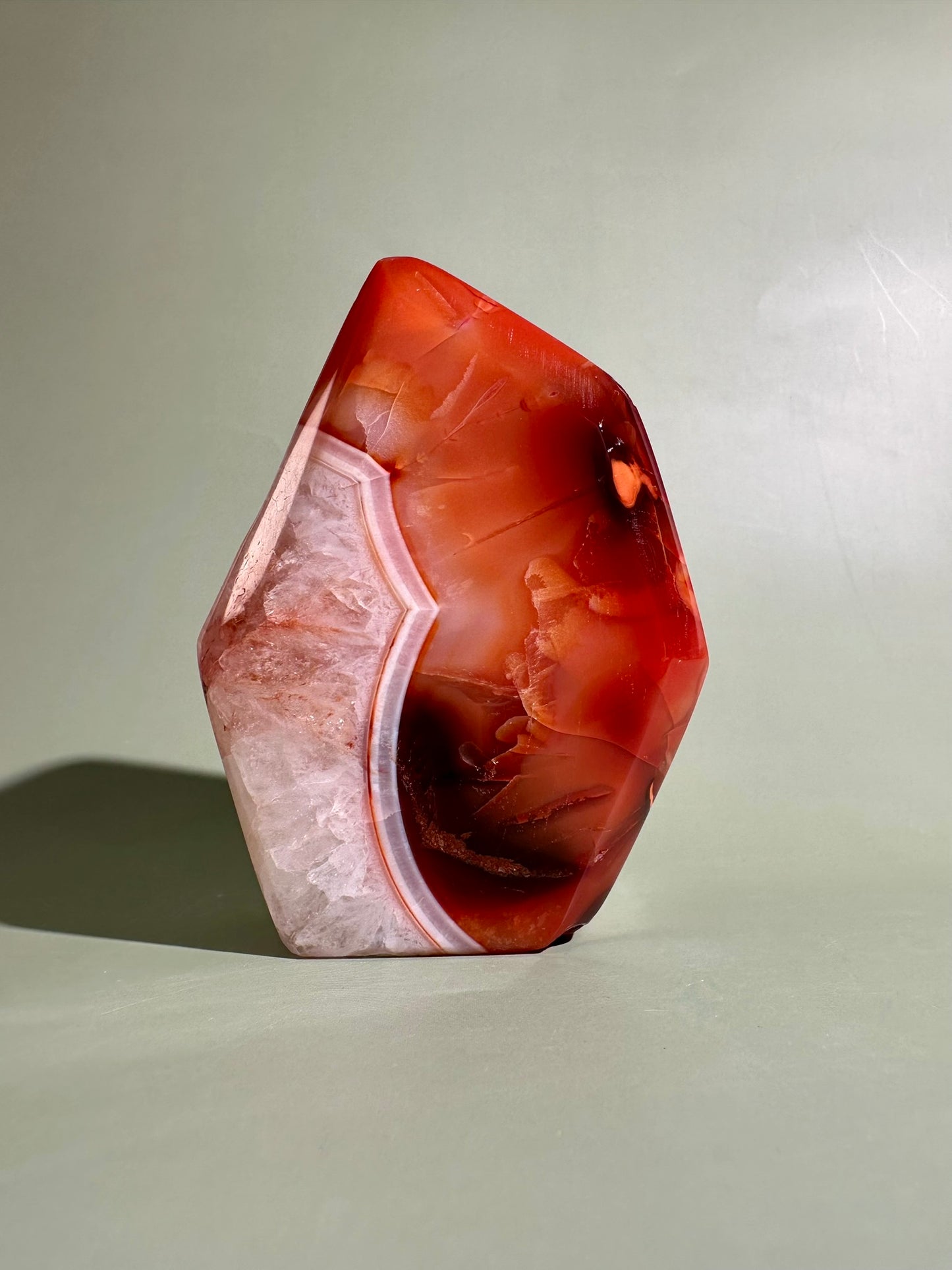 Carnelian Agate Geometric Freeform – Option J | Joy, Creativity & Positive Energy