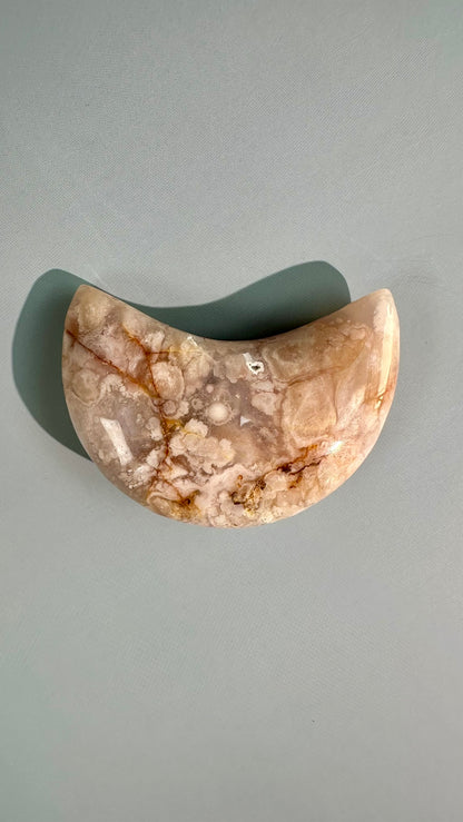 Flower Agate Crescent Moon – Option E