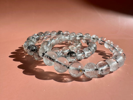 8mm Quartz with Biotite Inclusions Bracelet