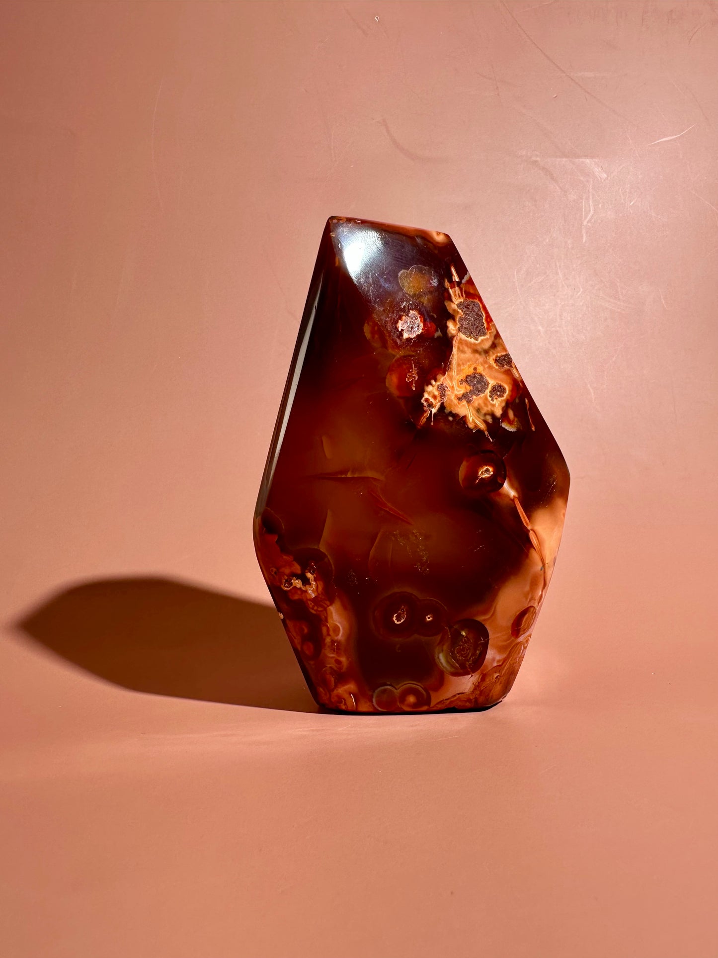 Carnelian Agate Geometric Freeform – Option K | Collector Statement Crystal & Empowerment Energy