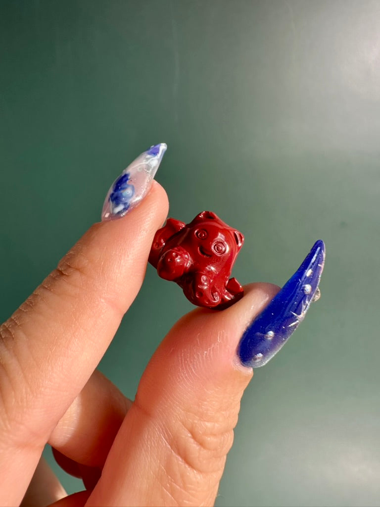 Mini Alashan Agate Octopus | Cute Crystal Carving