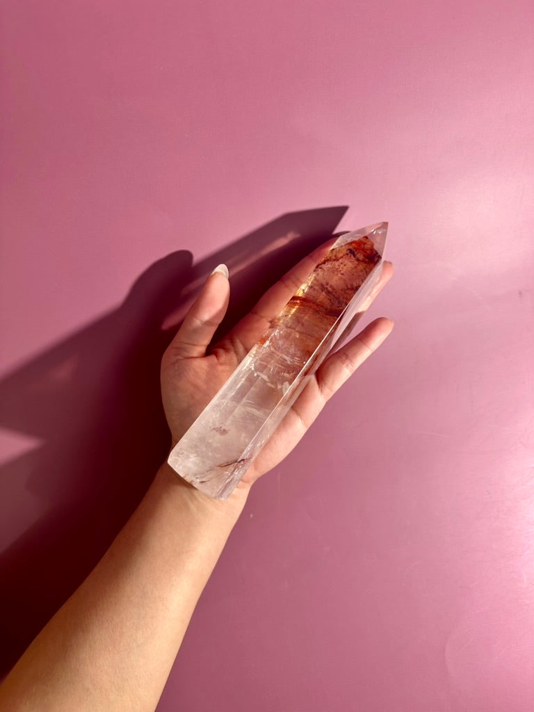 Perfectly Imperfect Fire Quartz Tower – Option D Misfit | Empowerment Crystal