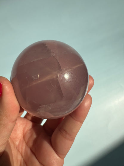 Star Rose Quartz Sphere - B