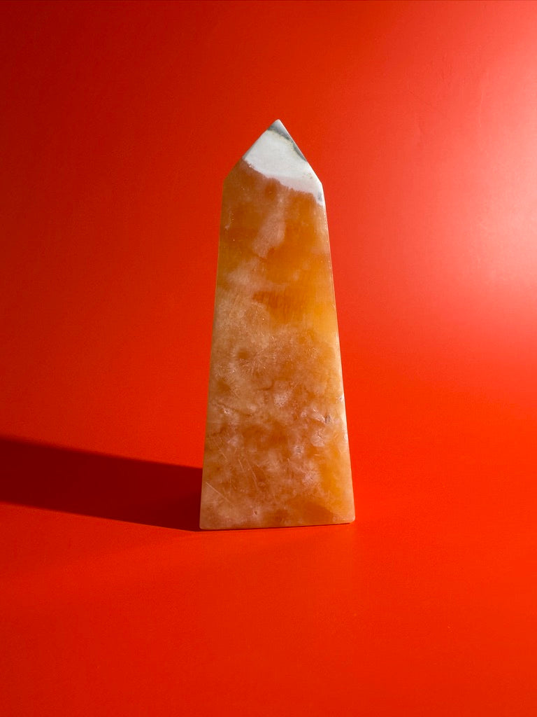 Orange Calcite Tower – Option B | Confidence, Vitality & Motivation Energy