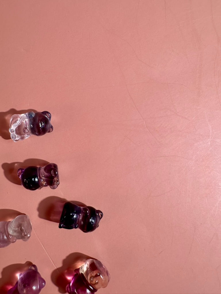 Mini Rainbow Fluorite Lucky Cat | Crystal Carving