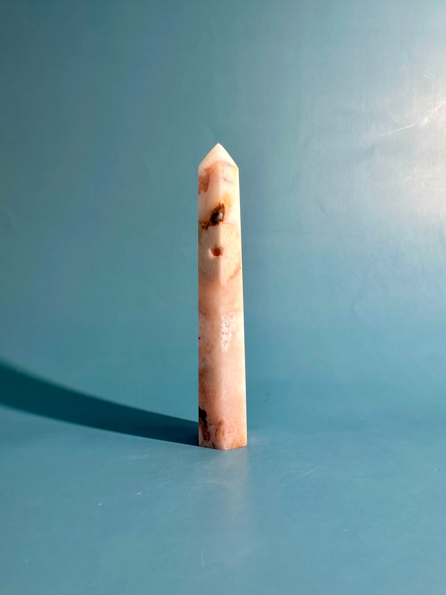 Carnelian Flower Agate Tower Option E | Creativity, Confidence & Growth Crystal