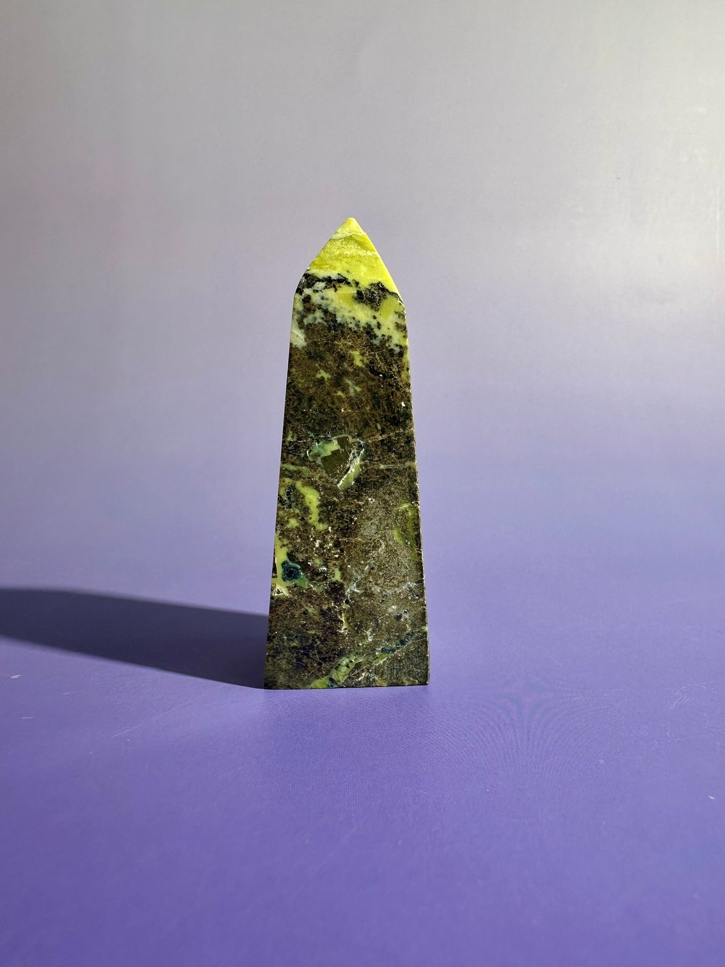 Perfectly Imperfect Serpentine with Pyrite Tower (Peru) Option A Misfit | Chipped Tip | Grounding Crystal