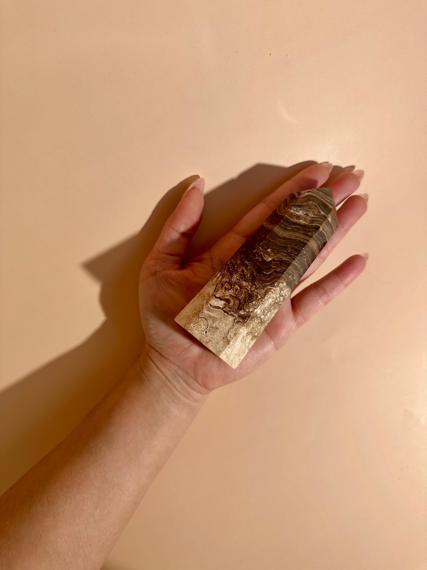 Chocolate Calcite Tower – Option A