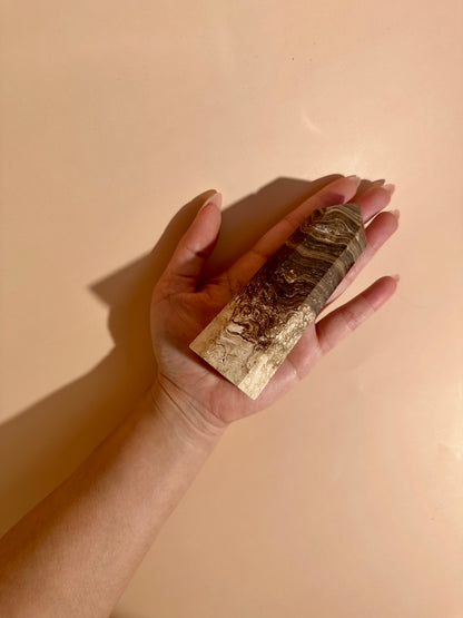 Chocolate Calcite Tower – Option A