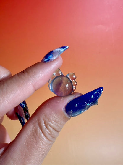 Mini Rainbow Fluorite Crab | Crystal Carving