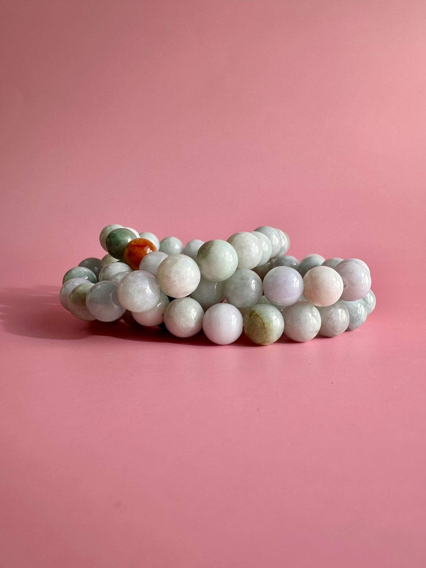 8mm Natural Burmese Jade Beaded Bracelet