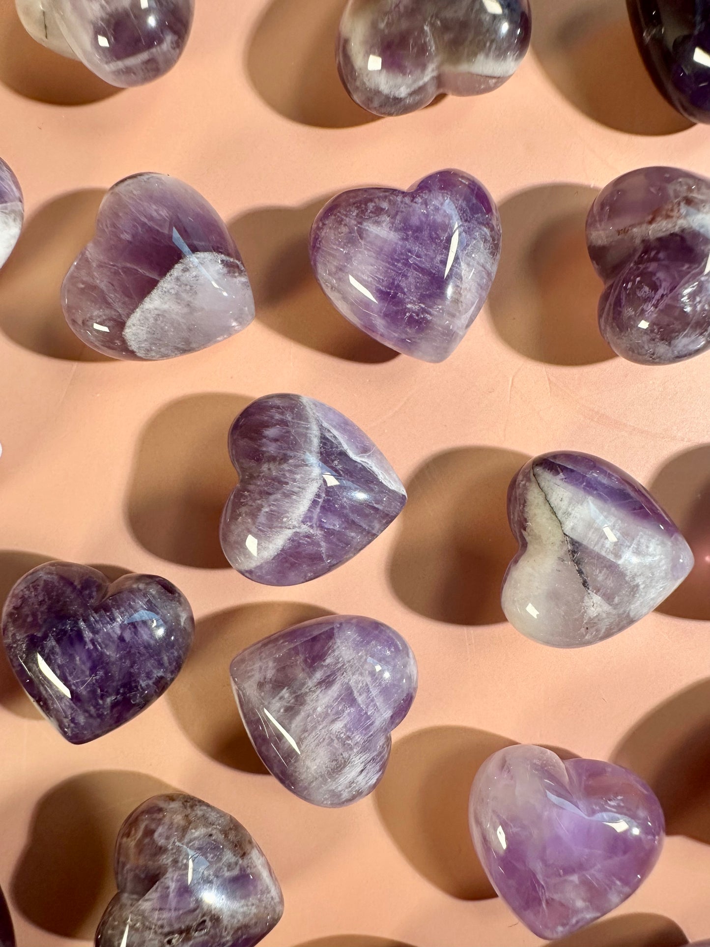 Mini Chevron Dream Amethyst Heart