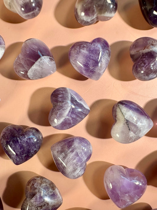 Mini Chevron Dream Amethyst Heart