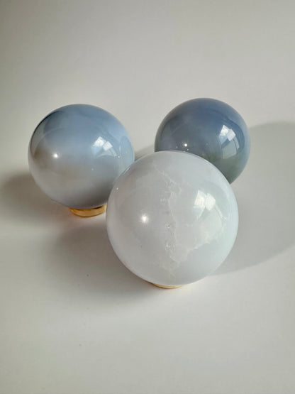 Large Blue Chalcedony Sphere