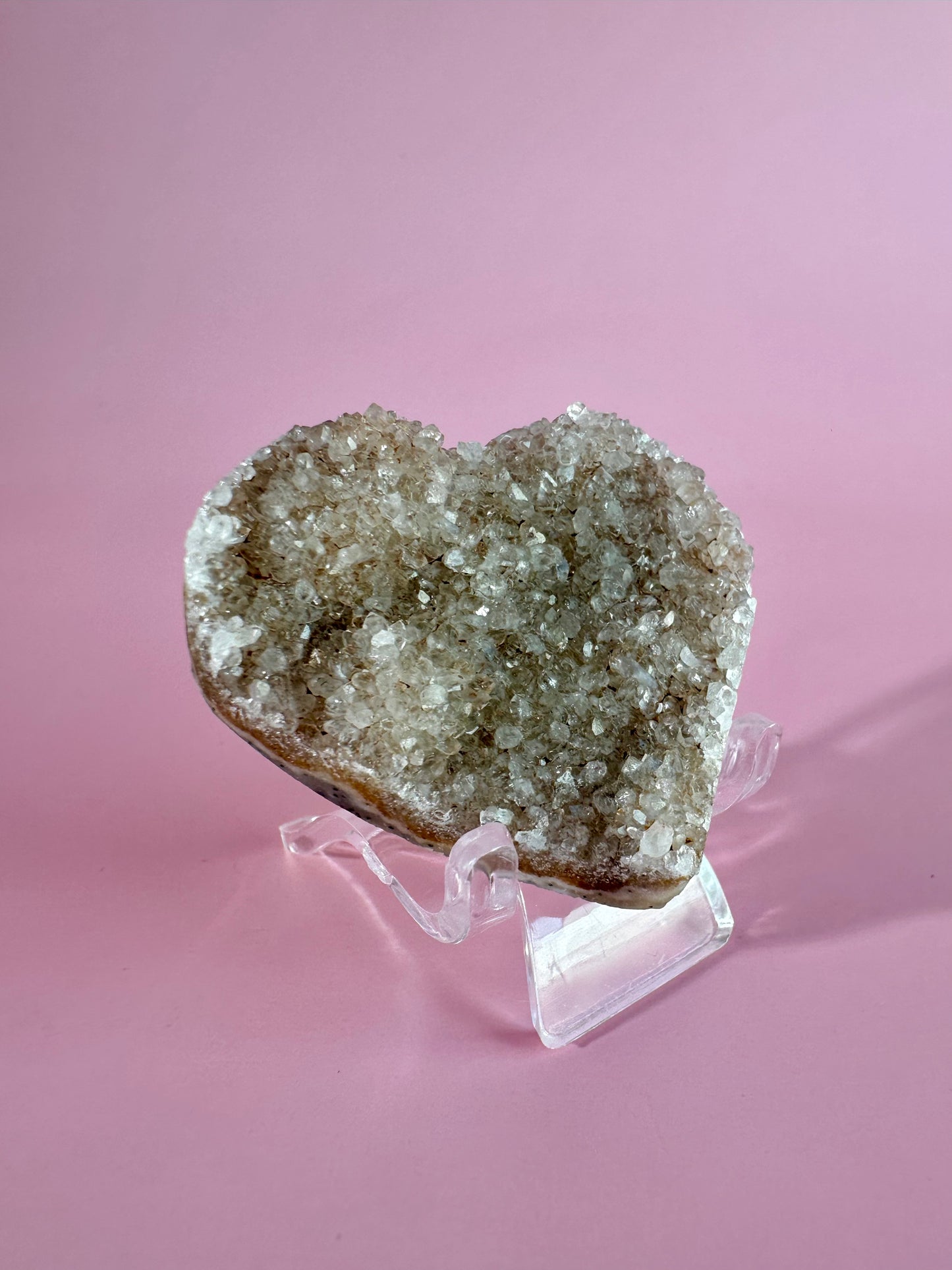 Small Druzy Amethyst Heart - B