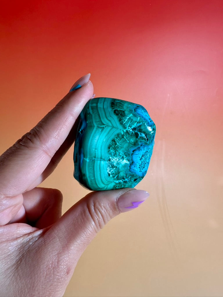 Malachite Chrysocolla Malacolla Polished Specimen Option C | Congo Stone