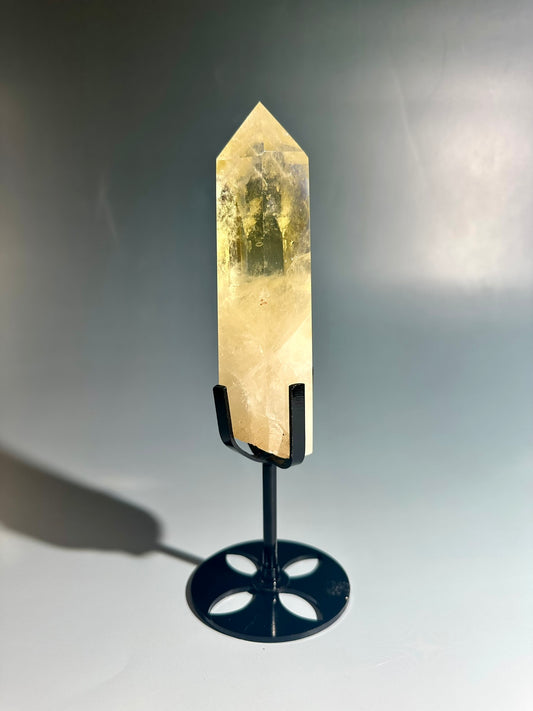 Citrine Polished Point on Stand – Option A | Abundance, Joy & Success Energy