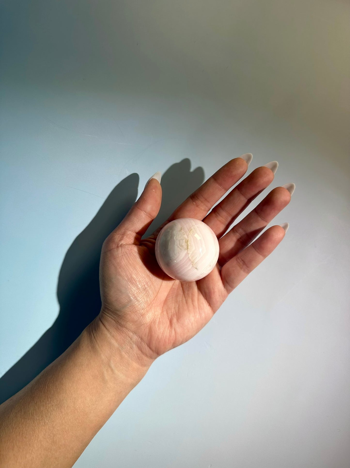 Peruvian Pink Mangano Calcite Sphere UV Reactive – Option A