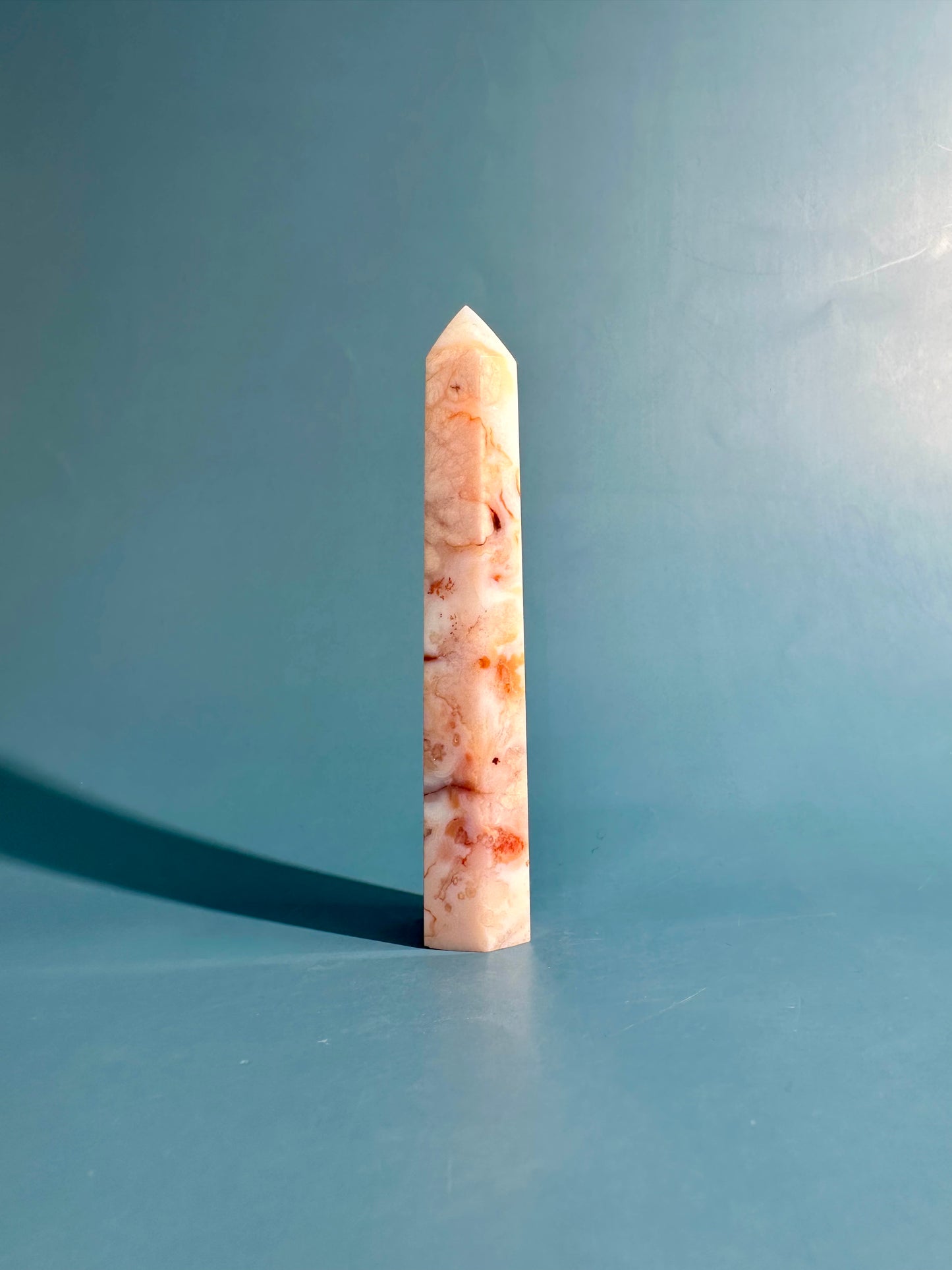 Carnelian Flower Agate Tower Option E | Creativity, Confidence & Growth Crystal