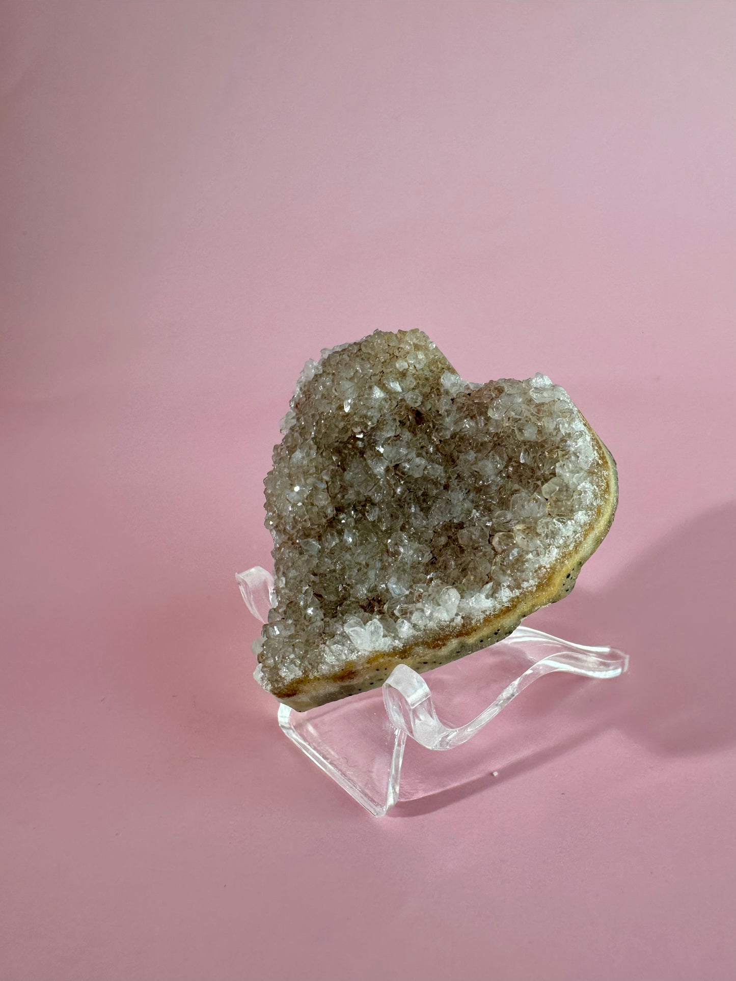 Small Druzy Amethyst Heart - B