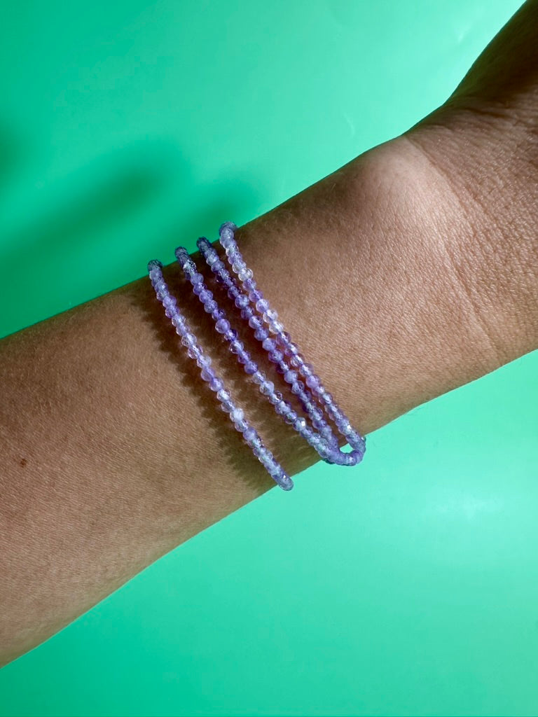 2mm Faceted Amethyst Necklace & Bracelet Wrap | Magnetic Clasp Gemstone Jewelry