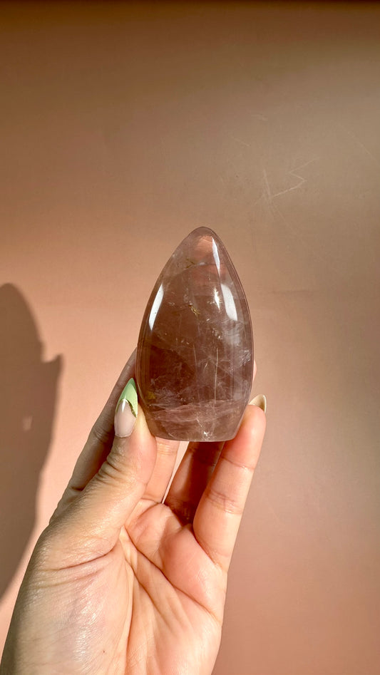 Small Rose Quartz Standing Freeform – Option C