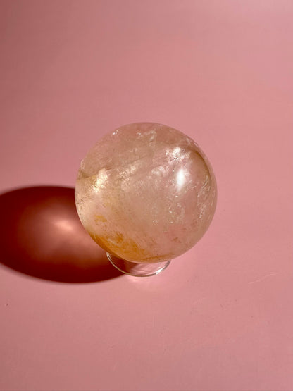 Honey Calcite Sphere – Option F | Confidence, Clarity & Golden Light Crystal