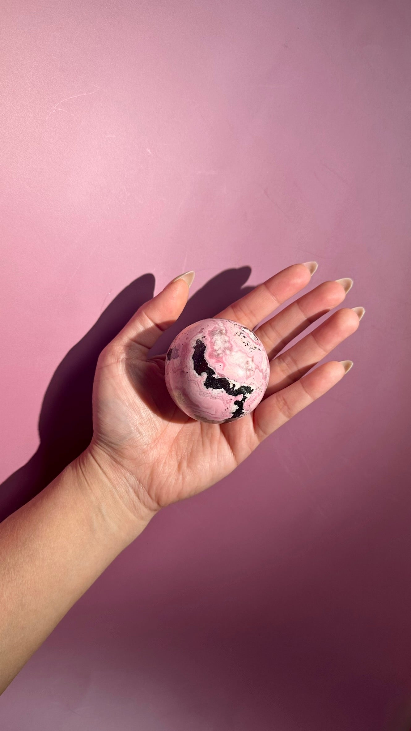 Peruvian Rhodonite Sphere – Option B