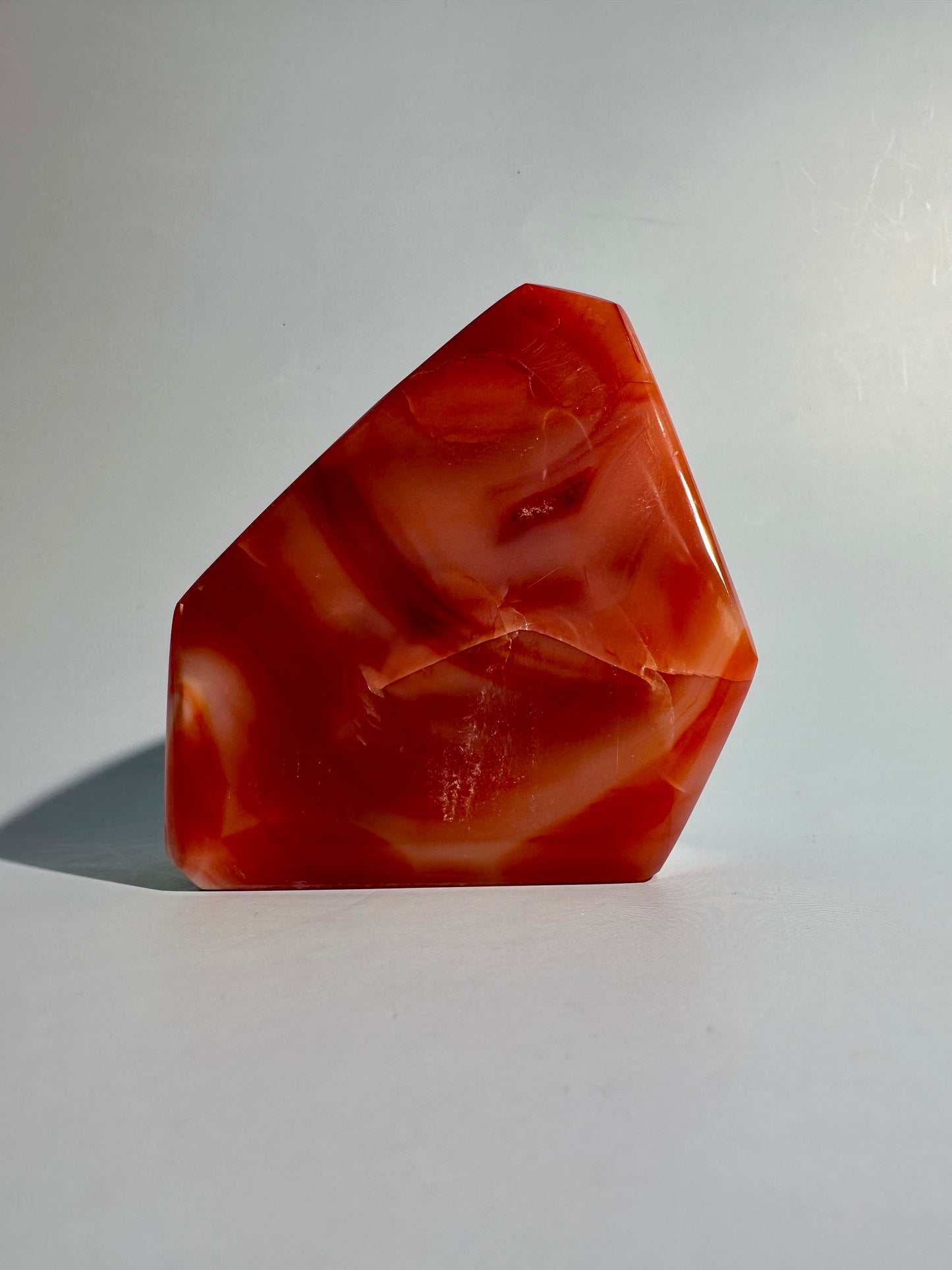 Carnelian Agate Geometric Freeform – Option I | Abundance, Determination & Prosperity Energy