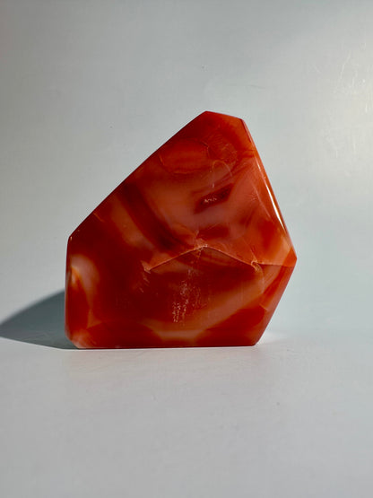 Carnelian Agate Geometric Freeform – Option I | Abundance, Determination & Prosperity Energy