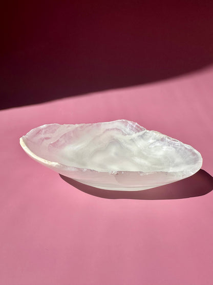White Onyx Irregular Bowl Natural Rough Edge