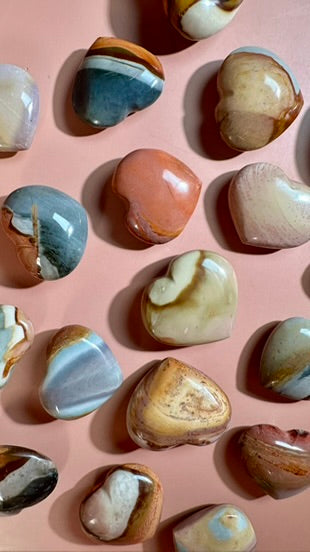 Small Polychrome Jasper Heart